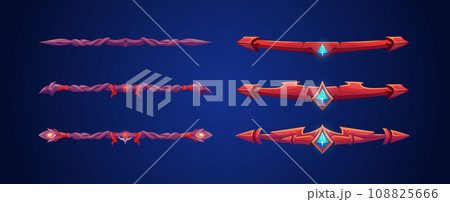 Game rank awards set isolated on background 108825666