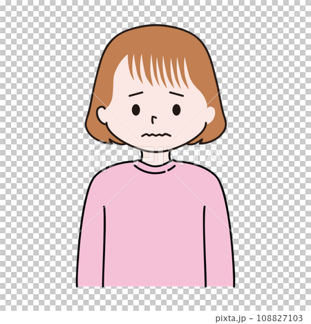 FAGA　前髪の抜け毛に悩む女性 108827103