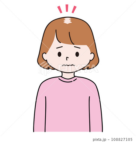FAGA 頭頂部の薄毛に悩む女性 FAGA 頭頂部の薄毛に悩む女性 108827105