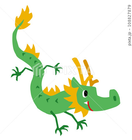 手描きのゆるい辰キャラクター(年賀、干支、カワイイ) 手描きのゆるい辰キャラクター(年賀、干支、カワイイ) 108827879