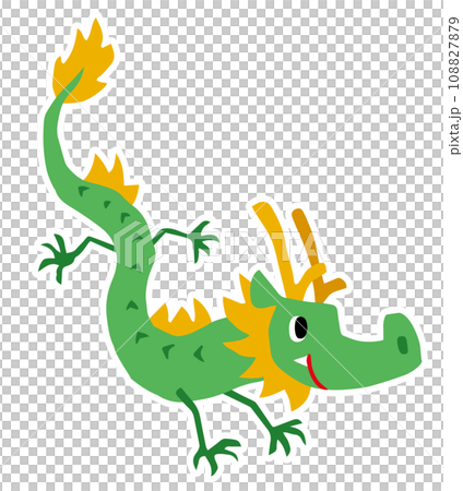 手描きのゆるい辰キャラクター(年賀、干支、カワイイ) 手描きのゆるい辰キャラクター(年賀、干支、カワイイ) 108827879