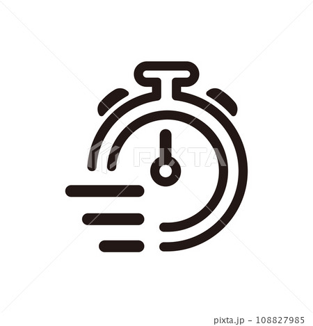 ストップウォッチ・タイマー (スピード・速い・急ぐ) ベクターアイコンイラスト ストップウォッチ・タイマー (スピード・速い・急ぐ) ベクターアイコンイラスト 108827985