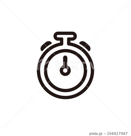 ストップウォッチ・タイマー (スピード・速い・急ぐ) ベクターアイコンイラスト 108827987