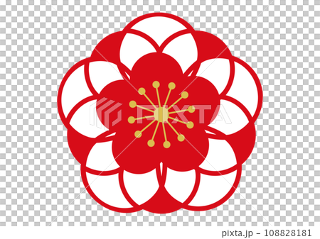 梅の花のアイコン 華やかで豪華な八重咲きの梅の花びらのイラスト マーク素材 梅の花のアイコン 華やかで豪華な八重咲きの梅の花びらのイラスト マーク素材 108828181