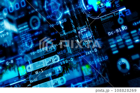 ビジネス＆テクノロジーな背景素材 108828269