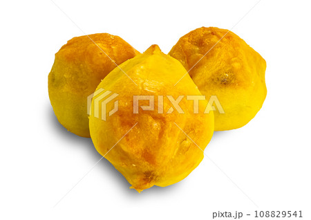 Delicious homemade mini pineapple  pies isolated on white background. 108829541