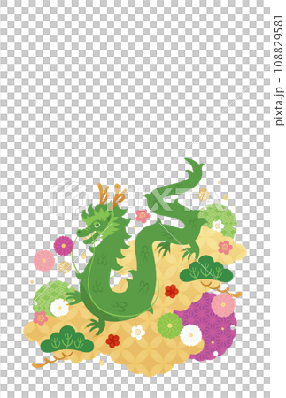 辰年-年賀状テンプレ-い3ベク 108829581