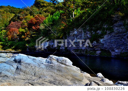 埼玉県　秋の長瀞渓谷の風景 108830226