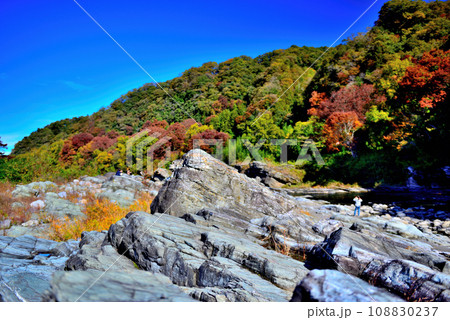 埼玉県　秋の長瀞渓谷の風景 108830237
