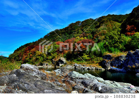 埼玉県 秋の長瀞渓谷の風景 埼玉県 秋の長瀞渓谷の風景 108830238
