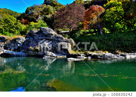埼玉県 秋の長瀞渓谷の風景 埼玉県 秋の長瀞渓谷の風景 108830242