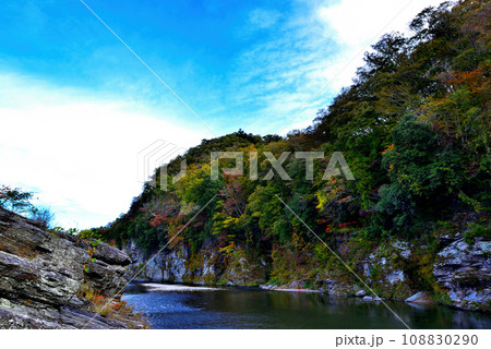 埼玉県 秋の長瀞渓谷の風景 埼玉県 秋の長瀞渓谷の風景 108830290