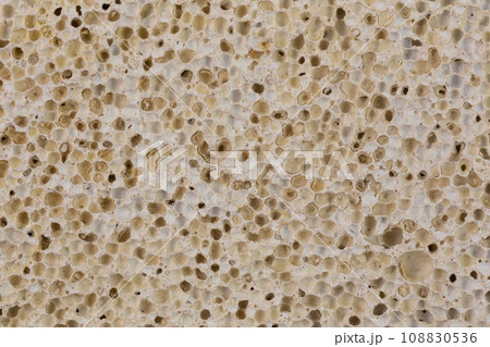 dirty pumice with peeled skin inside pores, macro texture and full-frame background 108830536
