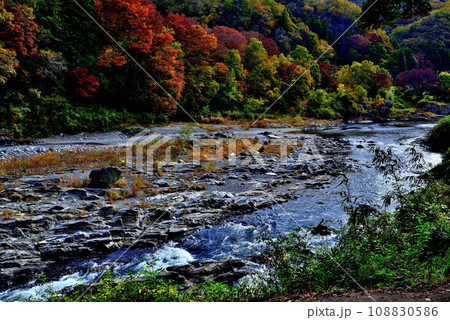 埼玉県 秋の長瀞渓谷 小滝の瀬の風景 埼玉県 秋の長瀞渓谷 小滝の瀬の風景 108830586