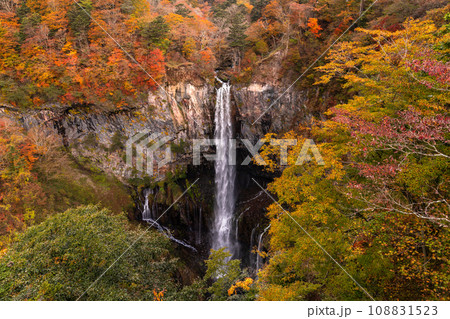《栃木県》紅葉の華厳の滝・秋の奥日光自然風景 108831523
