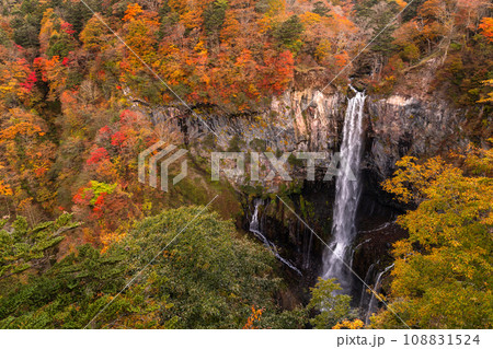 《栃木県》紅葉の華厳の滝・秋の奥日光自然風景 108831524