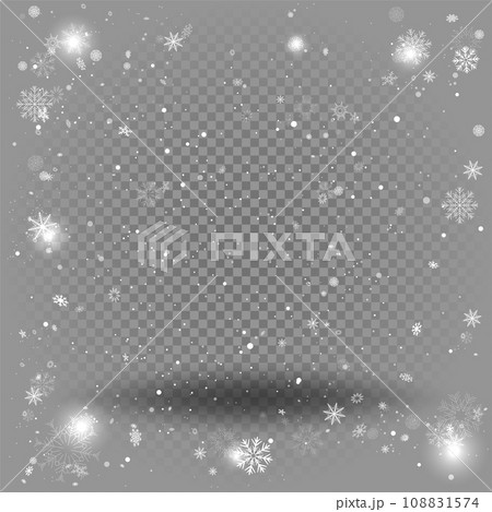 Christmas winter snow template with bottom shadow Christmas winter snow template with bottom shadow 108831574