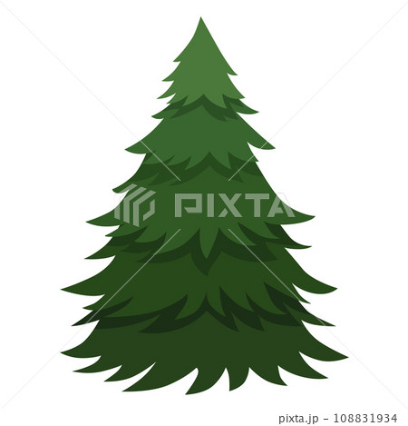 Christmas Fir Tree Vector Illustration Element Empty Christmas Fir Tree Vector Illustration Element Empty 108831934