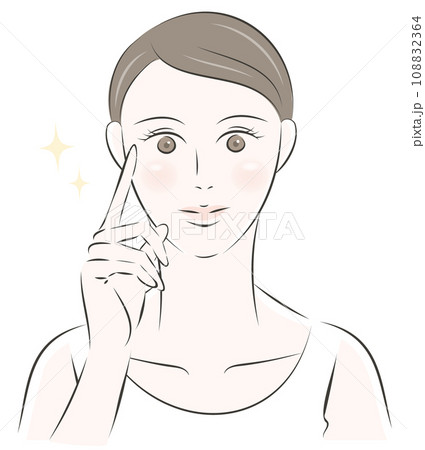 肌に潤いのある微笑む女性 肌に潤いのある微笑む女性 108832364