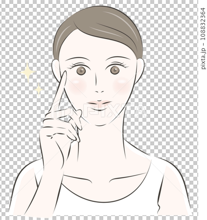 肌に潤いのある微笑む女性 肌に潤いのある微笑む女性 108832364