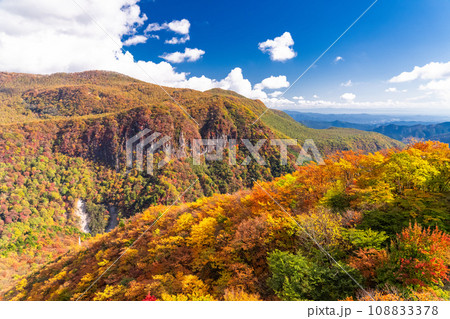 《栃木県》紅葉最盛期の奥日光・明智平ロープウェイの眺望 《栃木県》紅葉最盛期の奥日光・明智平ロープウェイの眺望 108833378