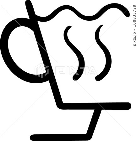 a half cup of hot coffee icon 108833729