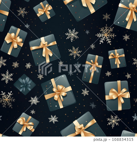 Christmas wrapping paper pattern. 108834315