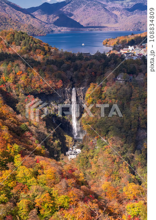 《栃木県》紅葉最盛期の奥日光・明智平の眺望 《栃木県》紅葉最盛期の奥日光・明智平の眺望 108834809