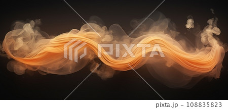 Fresh air flow, cold white wind effect, blowing mist, smoke or winter blizzard trail 108835823