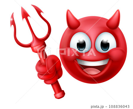 Devil Emoji Emoticon Man Face Cartoon Icon Mascot Devil Emoji Emoticon Man Face Cartoon Icon Mascot 108836043
