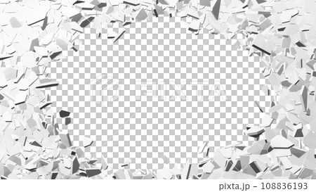 Background illustration of destroying the wall Background illustration of destroying the wall 108836193