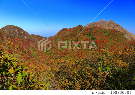 【長崎県】快晴の妙見カルデラ展望所から見た平成新山(雲仙普賢岳) 【長崎県】快晴の妙見カルデラ展望所から見た平成新山(雲仙普賢岳) 108836303