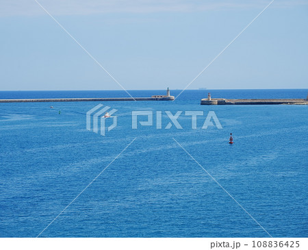 Bay between European Birgu and Valletta capital city of Malta on May Bay between European Birgu and Valletta capital city of Malta on May 108836425
