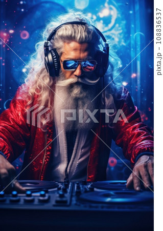 Santa Claus DJ in Christmas party Santa Claus DJ in Christmas party 108836537