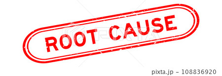Grunge red root cause word rubber seal stamp on white background 108836920