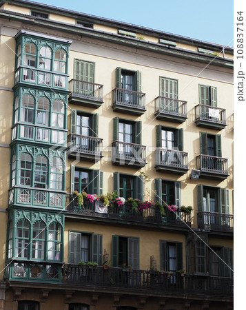 Front of mansion in Bilbao city in Spain - vertical 108837164