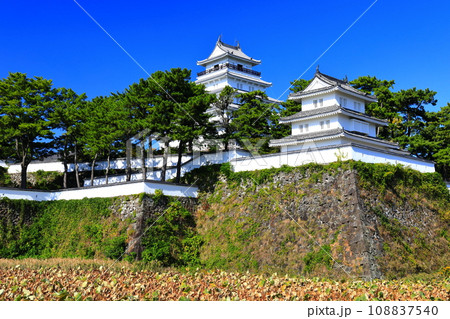 【長崎県】快晴の島原城天守閣（改修工事後） 108837540