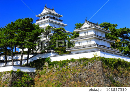 【長崎県】快晴の島原城天守閣(改修工事後) 【長崎県】快晴の島原城天守閣(改修工事後) 108837550