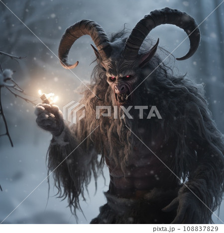 Krampus, Christmas devil folklore character 108837829