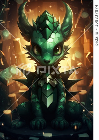 Green dragon, zodiac symbol of New Year 108837874