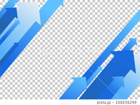 青い矢印の背景素材 青い矢印の背景素材 108838299