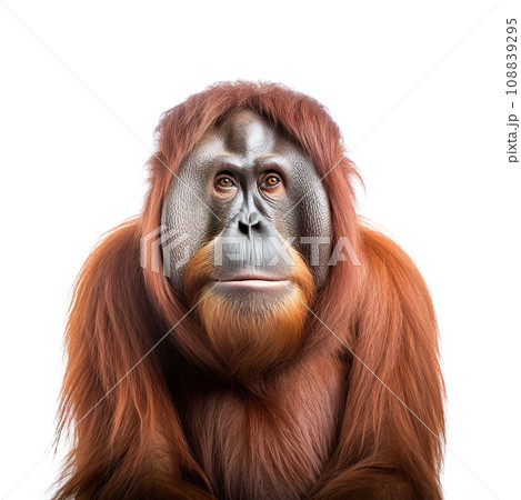 Image of big male orangutan orange monkey onのイラスト素材