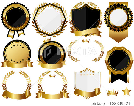 高級感のあるエンブレムセット　ゴールド 108839321