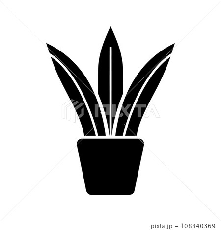 Snake Plant Icon - Simple Vector Illustration 108840369
