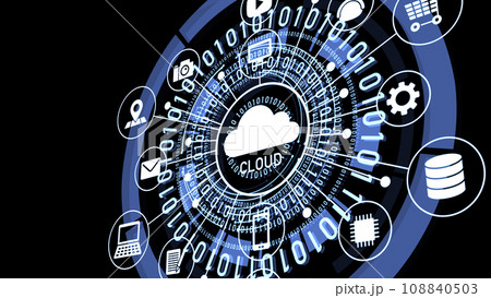 サイバーなCGデザインホログラム 108840503