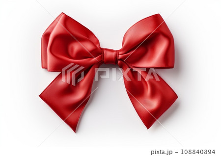 Pink ribbon with bow isolated Pink ribbon with bow isolated 108840894