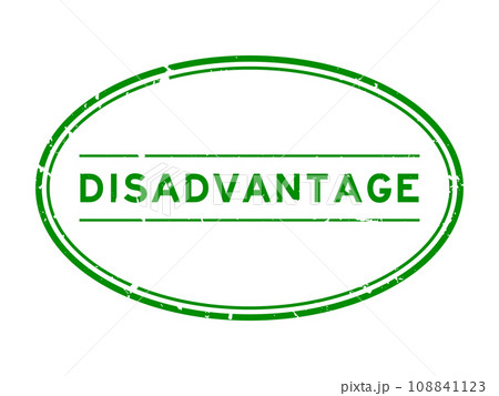 Grunge green disadvantage word rubber seal stamp on white background Grunge green disadvantage word rubber seal stamp on white background 108841123