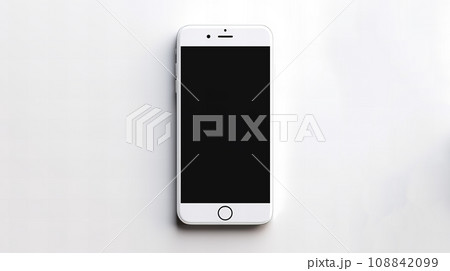 白背景のスマートフォン 白背景のスマートフォン 108842099