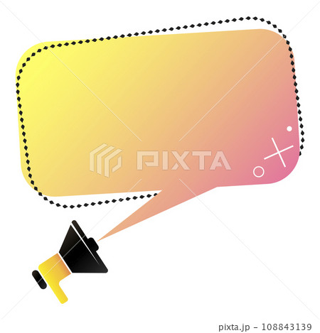 Megaphone and cloud of message and attraction 108843139