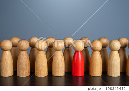 Stand out among many people. Hiring new employees. Dismissal of a worker. Stand out among many people. Hiring new employees. Dismissal of a worker. 108843452